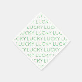 LUCKY Modern Typografy Kleeblatts Irish Fun Serviette (Ecke)