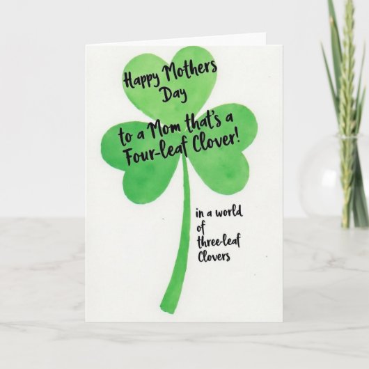Lucky Mom Mothers Day Card Karte (Vorderseite)