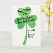 Lucky Mom Mothers Day Card Karte (Gelbe Blume)