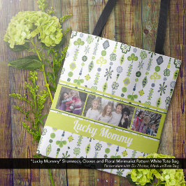 "Lucky Mommy" Kleeblatt Clover Pattern Foto Tasche