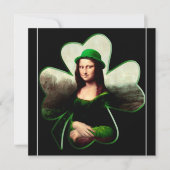 Lucky Mona Lisa St. Patrick's Day Einladung (Vorderseite)