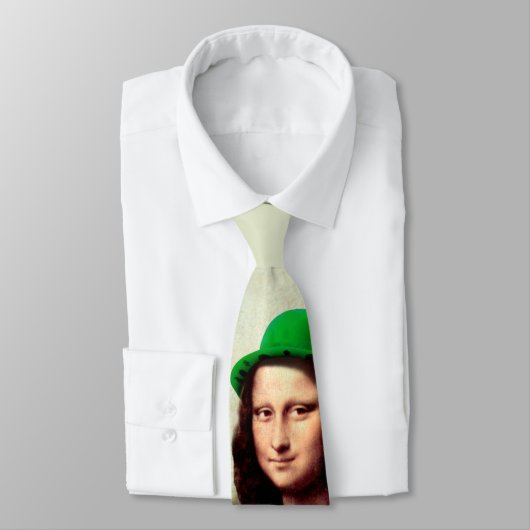 Lucky Mona Lisa St. Patrick's Day Krawatte (Gebunden)