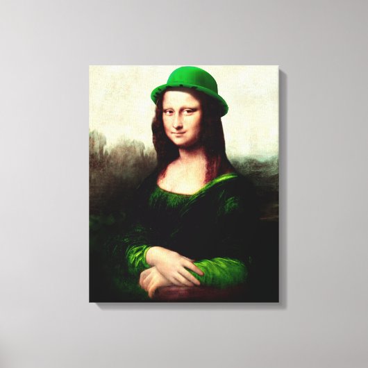 Lucky Mona Lisa St. Patrick's Day Leinwanddruck (Vorderseite)