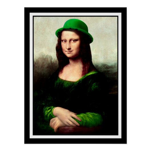 Lucky Mona Lisa St. Patrick's Day Poster (Vorderseite)