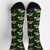 Lucky Mona Lisa St. Patrick's Day Socken (Oben)