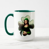Lucky Mona Lisa St. Patrick's Day Tasse (Links)