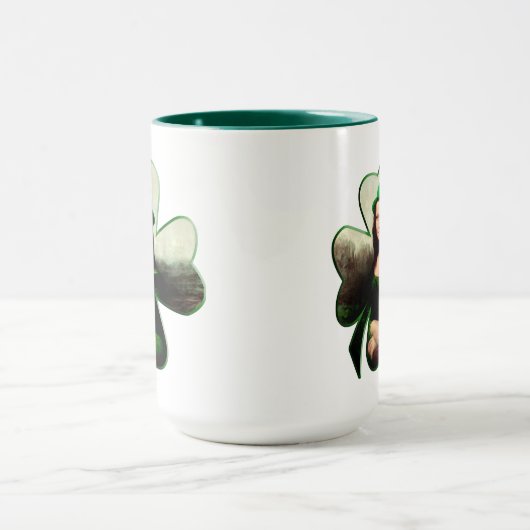 Lucky Mona Lisa St. Patrick's Day Tasse (Zentrum)