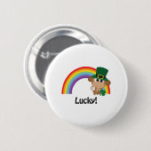 Lucky Monkey Leprechaun Button (Vorne & Hinten)