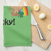 Lucky Monkey Leprechaun Handtuch (Viertel Falte)