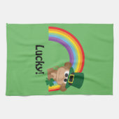 Lucky Monkey Leprechaun Handtuch (Horizontal)