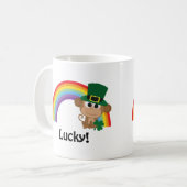 Lucky Monkey Leprechaun Kaffeetasse (Vorderseite Links)