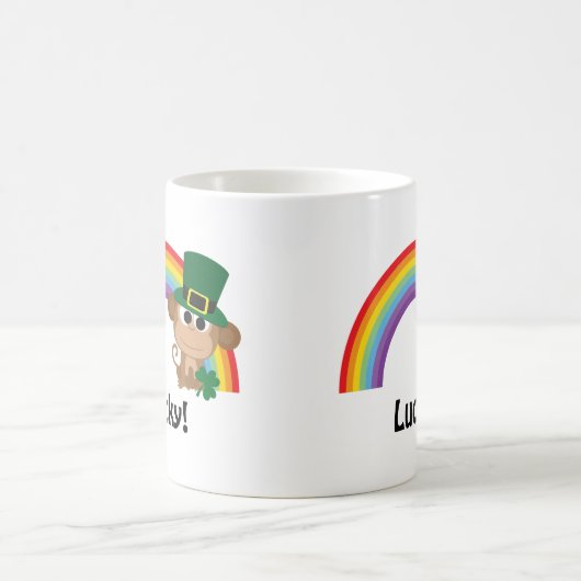 Lucky Monkey Leprechaun Kaffeetasse (Mittel)