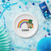 Lucky Monkey Leprechaun Pappteller (Party)