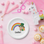 Lucky Monkey Leprechaun Pappteller (Party)
