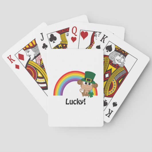 Lucky Monkey Leprechaun Spielkarten (Rückseite)