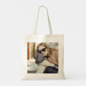 Lucky Mops Mama St. Patrick's Day Foto Personalisi Tragetasche (Rückseite)