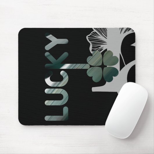 LUCKY Mousepad Trend Abstrakt Art Black Green (Mit Mouse)