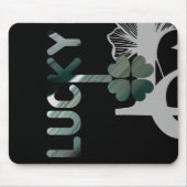 LUCKY Mousepad Trend Abstrakt Art Black Green (Vorne)