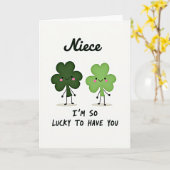 Lucky Niece Greeting Card Karte (Gelbe Blume)