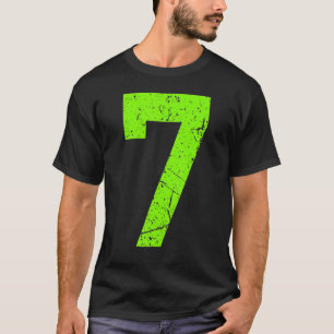 Lucky Nr. 7 Green Vintag Sport Player Fan Jers T-Shirt