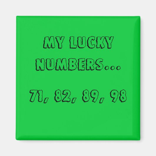 Lucky Numbers Magnet (Vorne)