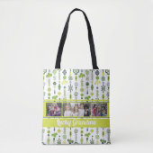 "Lucky Oma" Kleeblatt Clover Pattern Foto Tasche (Vorderseite)