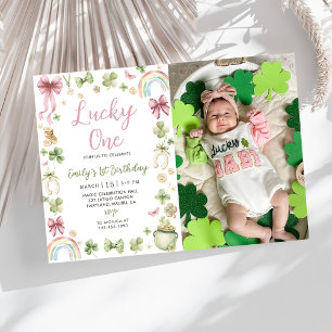 Lucky One 1. Geburtstag St. Patrick Einladung