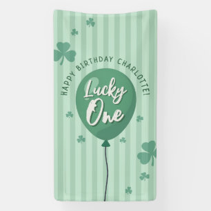 Lucky One 1. Geburtstag St Patricks Day Kleeblatt Banner