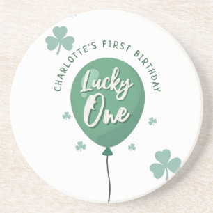 Lucky One 1. Geburtstag St Patricks Day Kleeblatt Getränkeuntersetzer