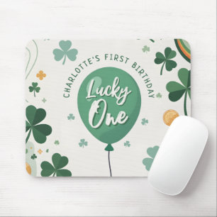 Lucky One 1. Geburtstag St Patricks Day Kleeblatt Mousepad