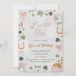 Lucky One 1st Birthday Invitation Einladung