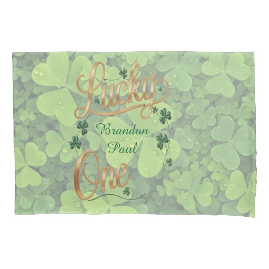 Lucky One 1st. Birthday Party Gift Kissenbezug (Vorderseite)