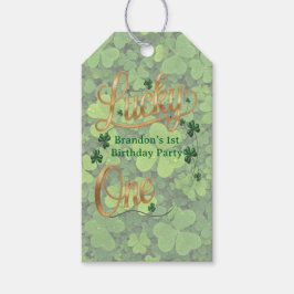 Lucky One 1st. Birthday Party Thank You Geschenkanhänger