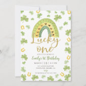 Lucky One 1st Birthday St Patrick's Day Invitation Einladung (Vorderseite)