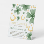 Lucky One 1st Birthday Time Capsule Sign Sockelschild (Vorderseite)