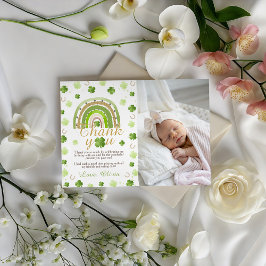 Lucky One Birthday Photo Thank You Card Einladung