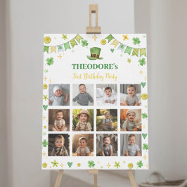 Lucky One Boy Geburtstag Foto Milestone Zeichen Poster
