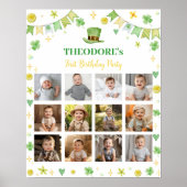 Lucky One Boy Geburtstag Foto Milestone Zeichen Poster (Vorne)