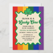 Lucky One Cute Shamrock St. Patrick's 1st Birthday Einladung (Vorderseite)