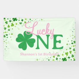 Lucky One First 1st Birthday Party Banner