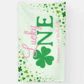 Lucky One First 1st Birthday Party Banner (Vertikal)