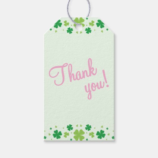 Lucky One First 1st Birthday Party Geschenkanhänger (Vorderseite)