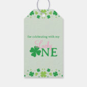 Lucky One First 1st Birthday Party Geschenkanhänger (Rückseite)
