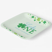 Lucky One First 1st Birthday Party Pappteller (Gewinkelt)