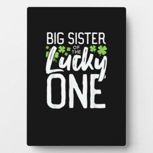 Lucky One First Birthday Big Sister Family St. Pat Fotoplatte