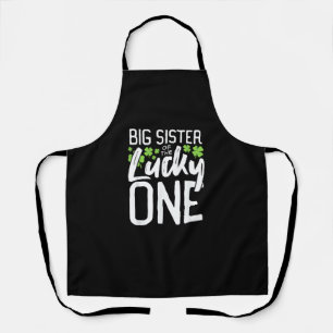Lucky One First Birthday Big Sister Family St. Pat Schürze