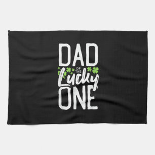 Lucky One First Birthday Dad Family St. Patrick's Geschirrtuch