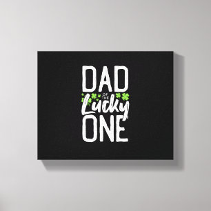 Lucky One First Birthday Dad Family St. Patrick's Leinwanddruck