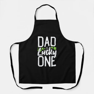 Lucky One First Birthday Dad Family St. Patrick's Schürze