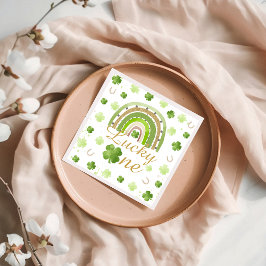 Lucky One First Birthday Napkins Serviette